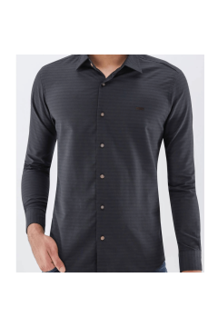 CAMISA SOCIAL OGOCHI MANGA LONGA CONFORTAVEL MAQUINETADA SLIM 0015143820005